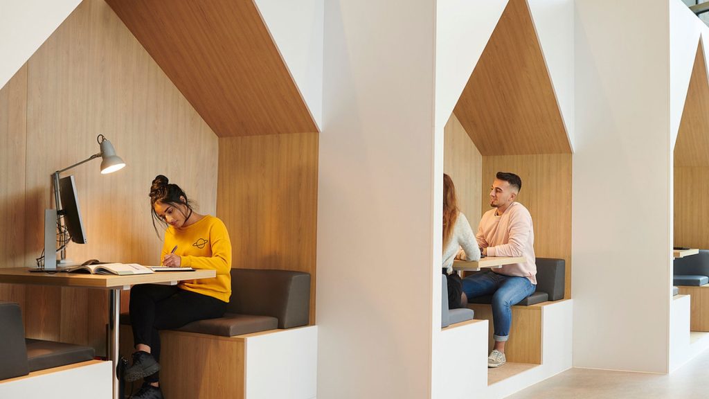 Students studying in Catalyst