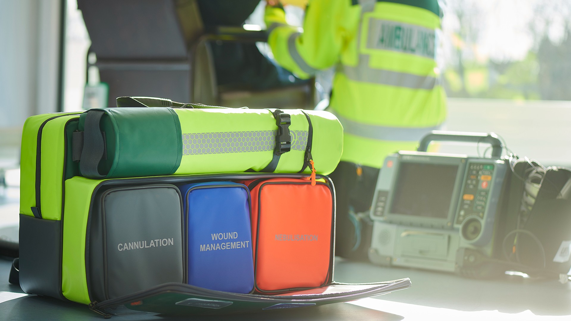 External shot of paramedic equipment.